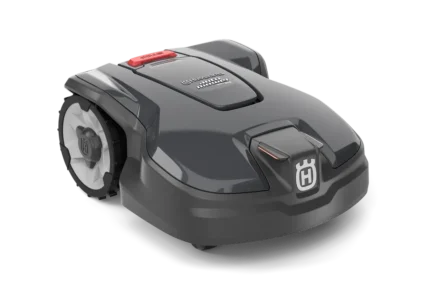 Seitenansicht eines Husqvarna Mähroboters.