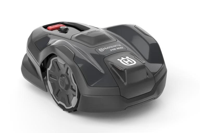 Seitenansicht eines Automower®® 310E NERA Mähroboters.
